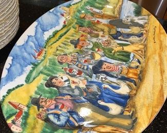 GORGEOUS PAINTED HOLIDAY DISH