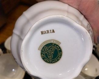 "MARIA" FINE BOHEMIAN CHINA FROM CZECHOSLOVAKIA