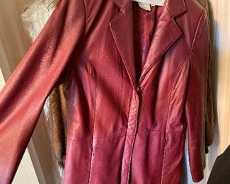 WOMENS RED LEATHER JACKET