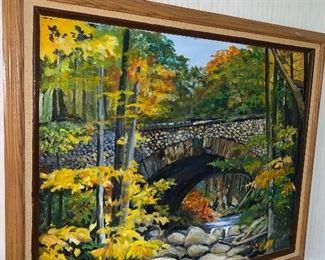 PARQUETTE OIL ON CANVAS PAINTING