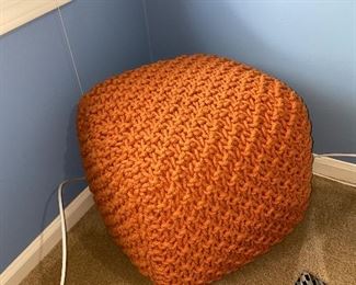 ORANGE OTTOMAN