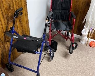WALKER AND WHEELCHAIR