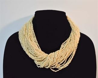 Vintage 45 Strand Twisted Beaded Necklace