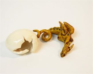 Ceramic Dragon and Egg