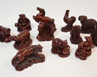 Complete Set of Chinese Zodiac Figurines