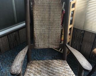 Vintage rattan rocking chair