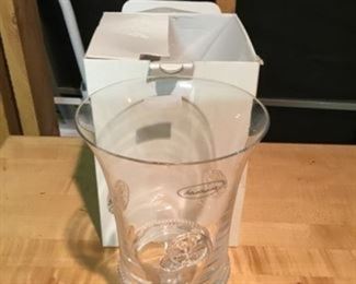 Villeroy and Bosch footed glass tall bowl