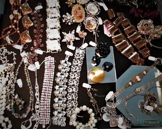 Vintage Costume Jewelry.. Sterling Jewelry...