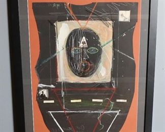 James C. Harrison, #1453: "Fortune Cookie/ Pattern of Change", 1988. Mixed Media Collage on Paper. Signed lower right. Framed: 31" x 39". $1350.00