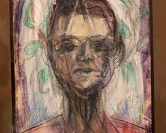 James C. Harrison #1465 - Untitled, 1954/82. Mixed Media on Paper. Signed center right. Matted size 14" x 17". $195.00