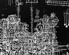 Darin Latimer: "I Want to Make It Last Forever (Dance Commander), May 2019. Krink Ink & Acrylic Paint on Artist's Panel. Signed verso. Size: 20" x 24". $1,000.00