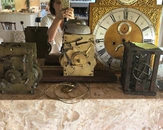 Tempus Fugit Clock face and clock works!