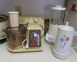 KitchenAid Blender, Ultra Power, Vintage Sears Food Processor, Vintage "Regal" Electric Poly Perk Percolator