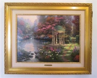 Kinkade Limited Edition Framed Art, "The Garden of Prayer".  Price Reduction on this Piece!