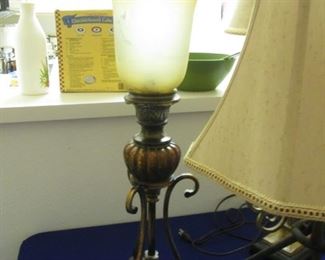 Accent Lamps, Table Lamps, Dresser Lamps.  A 6' Table Full!