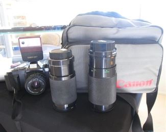 Canon Camera & Lenses + Case