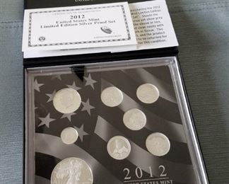 2012 US Mint Ltd Edition Silver Proof Coin Set 