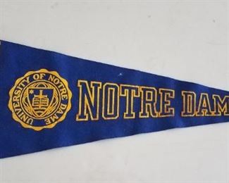 Vintage Notre Dame University Felt Pennant