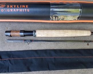 Quality SKYLINE 8 Ft Graphite Fly Fishing Rod, Never used. Still has plastic covering on the grip. Model *KF 8007 8-#7, serial #4559.