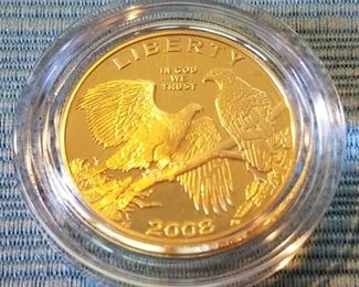 2008 Bald Eagle .90 Gold $5 Proof Coin