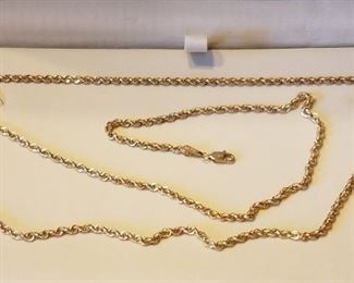 24" 14K gold chain necklace