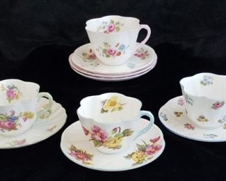Shelley English bone china cups & saucers
