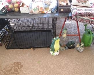 Doggie Crate & Yard Decor