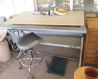 Drafting Table & Drafting Stool