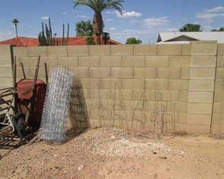 Fencing Material & Wheelbarrow