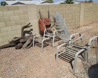 Patio Furniture and Tree Wood