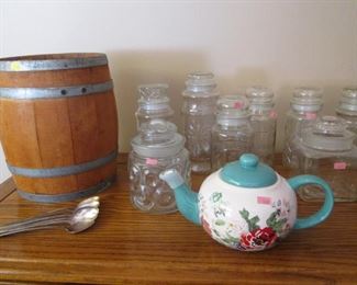 Glass Jar Collection & Cute Barrel 