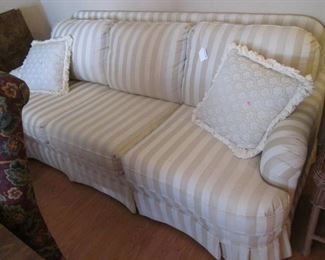 82" Sofa in Neutral Stripe