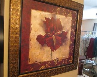 Framed Floral Wall Art, 45" X 45"