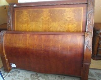 Queen Size Sleigh Bed, Head and Foot Boards & Side Rails