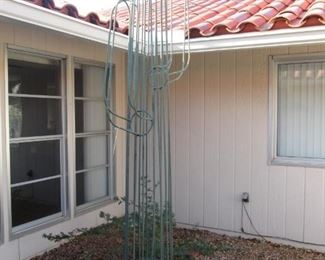 9' Tall Metal Cactus - Located at Front of House