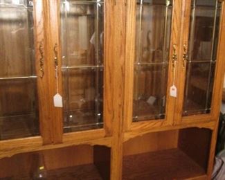 2-Matching Tall Cabinets with Storage & Display