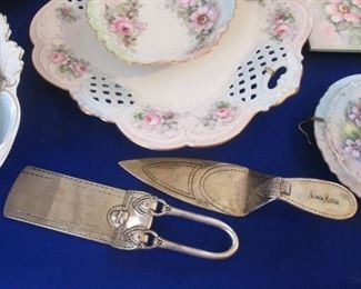 Unusual Detailed Cake & Pie Servers Neiman Marcus Purse and Shoe