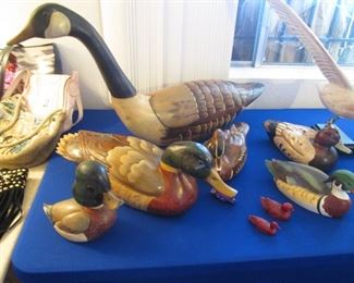 Special Collection of Decoys. They range in size from 10"-35" wide. See Individual Photos & Artist Signatures as Follows...
