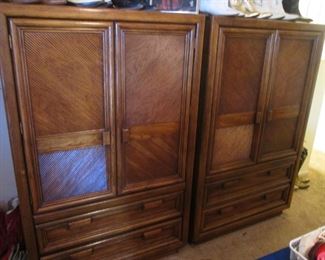 Matching Armoires, Size: 38" X 18" each