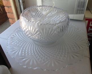 Punch Bowl Set with Under Plate. Holidays will be here SOON!