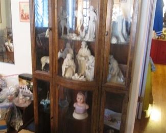 Bowed-Front Curio Cabinet, 41" X 16"