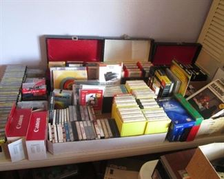 CD's, Cassettes, 8-Track Tapes, VHS's