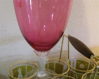 Ruby Red Stemware in 5 Sizes