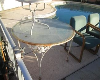 Patio Tables, Arm Chairs