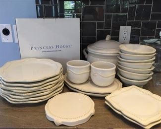 Princess House Pavillion Stoneware Dinnerware - Large Variety of pieces
