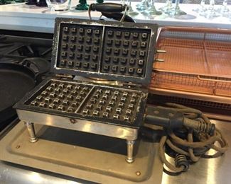 Antique waffle maker - too cool!