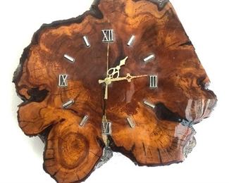 Burl Wood Clock