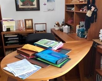 Danish Office desk & teardrop shaped desk