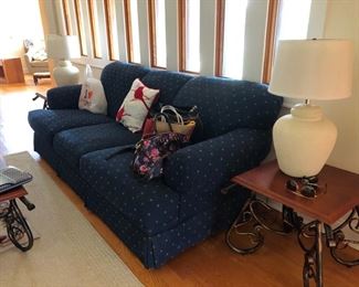 Sofa, coffee & end tables