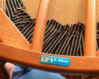 Set of TEN Italian chairs by S.A. Sibau